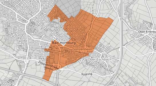Mietspiegelkarte Bad Homburg vor der H&ouml;he Gonzenheim